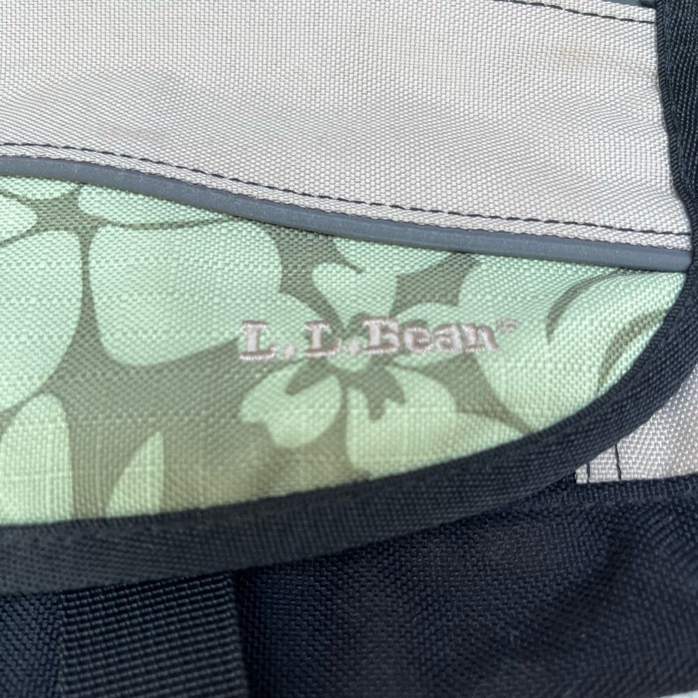 L.L. Bean Green Floral Adjustable Strap Crossbody Travel Bag - Picture 6 of 10